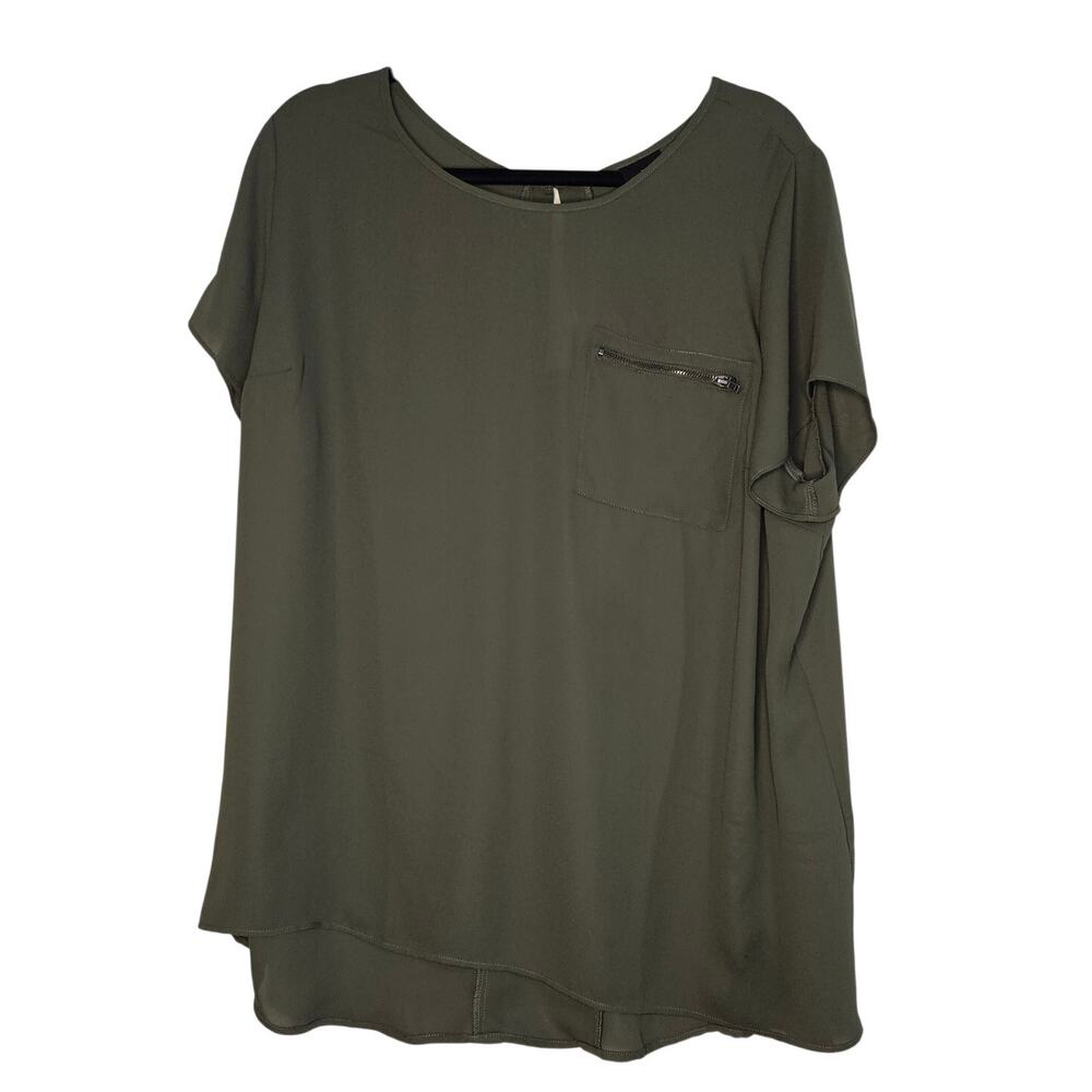 Worthingon Woman size 1XL Sheer Green flowy Blouse